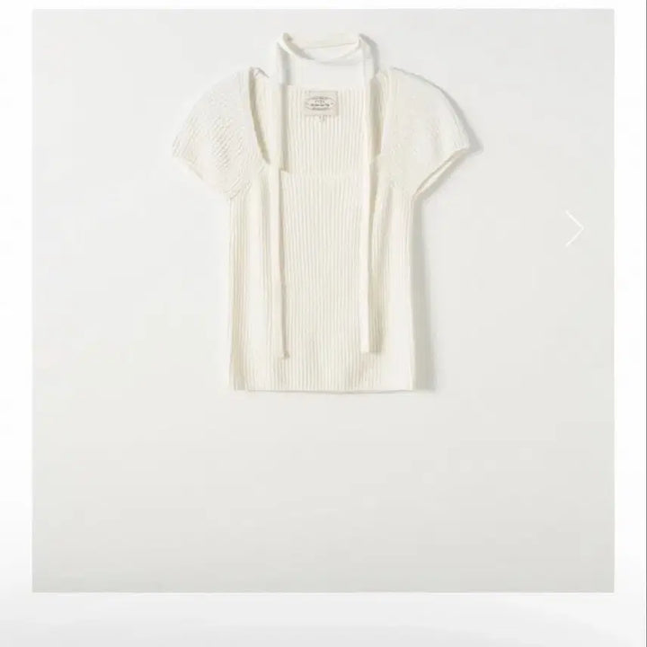 [BUNJANG] FYEO Muffler Short Sleeve Knit / 포유온 FYEO 머플러 반팔 니트