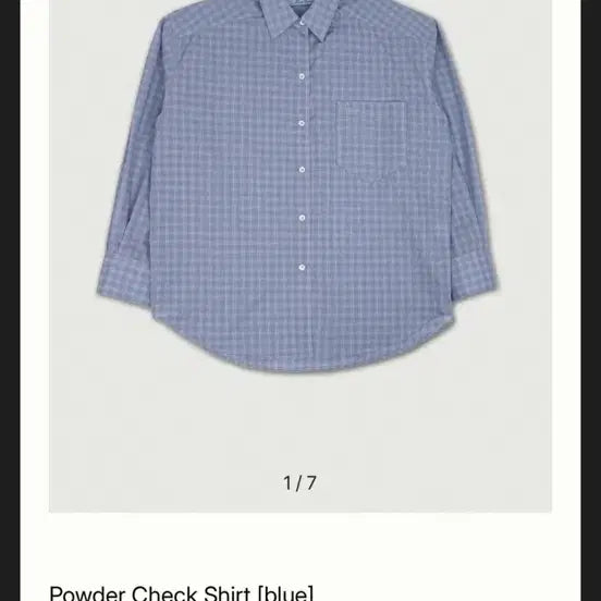 [BUNJANG] Love by Mood Powder Check Shirt - Blue / 러브바이무드 파우더 체크 셔츠 블루