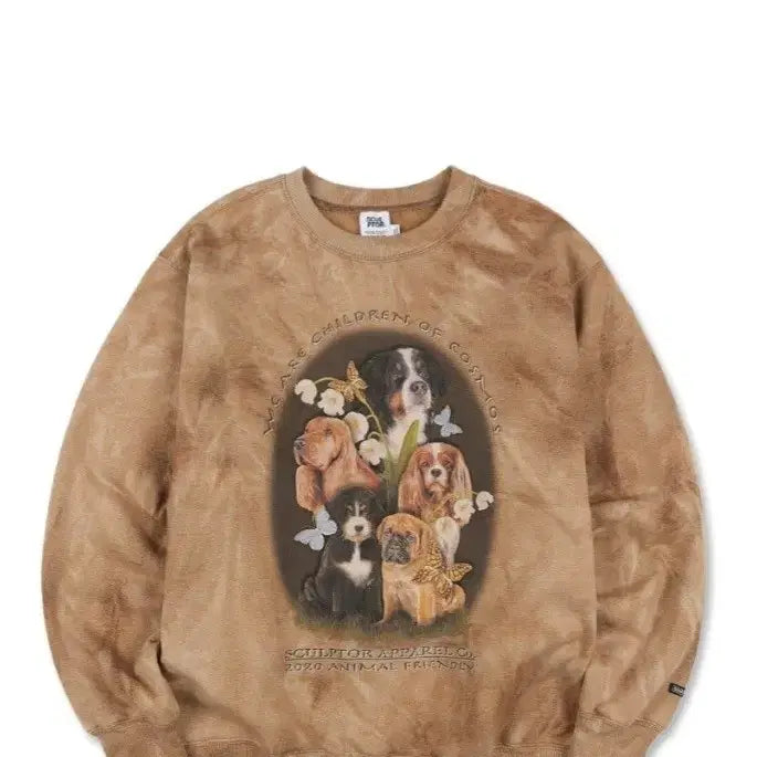 [BUNJANG] Sculptor Puppy Friends Tie-Dye Sweatshirt / 스컬프터 Puppy Friends Tie-Dye Sweatshirt