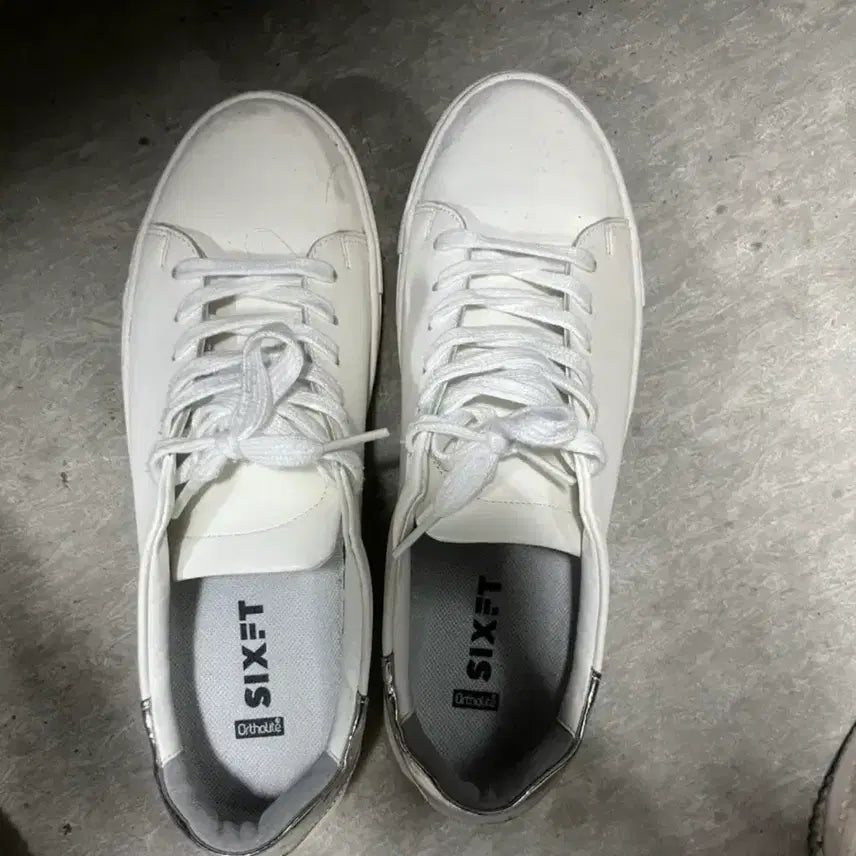 [BUNJANG] Sixfit Leather Sneakers 255 / 식스핏 소가죽 스니커즈255