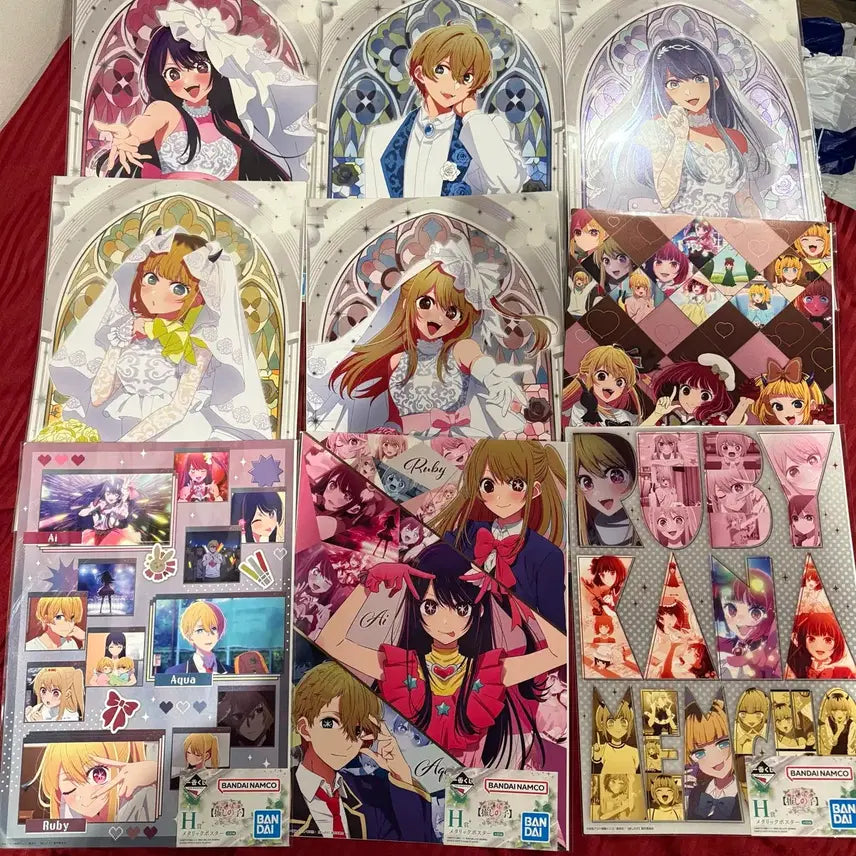 [BUNJANG] Oshi no Ko Ichiban Kuji Metallic Poster Set / 미개봉) 최애의 아이 제일복권 이치방쿠지 메탈릭포스터 9종