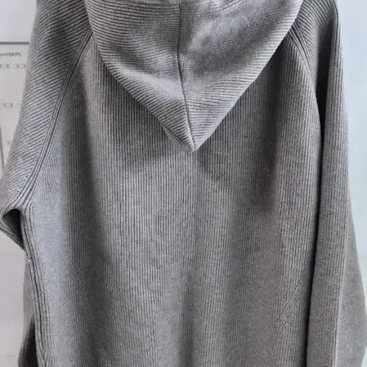 [BUNJANG] Knit Hooded Zip-up Gray XL / 니트후드집업그레이xl