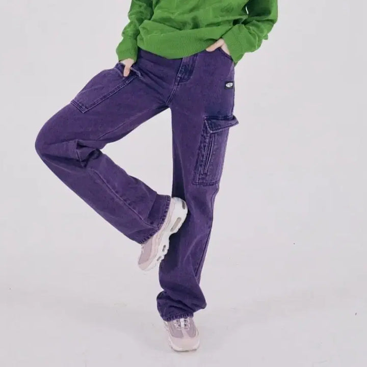 [BUNJANG] Sculptor Washed Cargo Denim Pants Deep Purple / 스컬프터 워싱 카고 데님 팬츠 딥퍼플