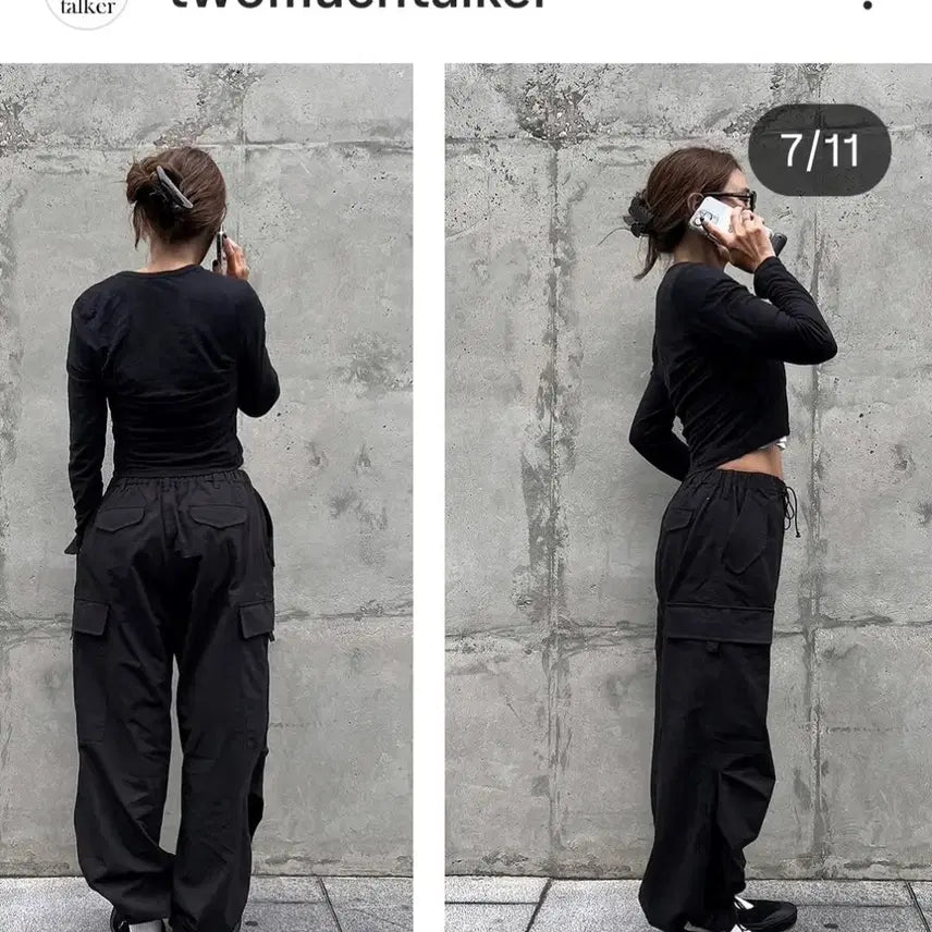 [BUNJANG] Too Much Talker Black Cargo Jogger Pants / 투머치토커 검정색 카고 조거팬츠