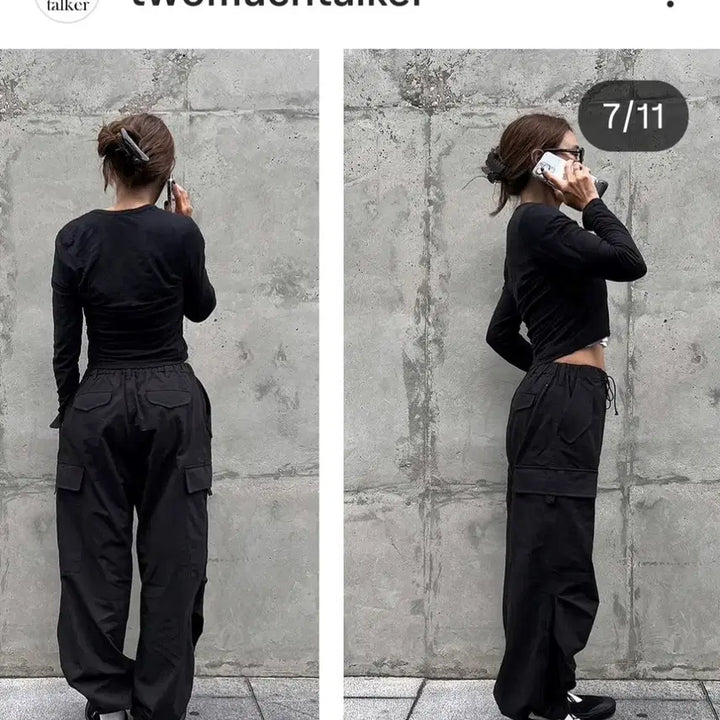 [BUNJANG] Too Much Talker Black Cargo Jogger Pants / 투머치토커 검정색 카고 조거팬츠