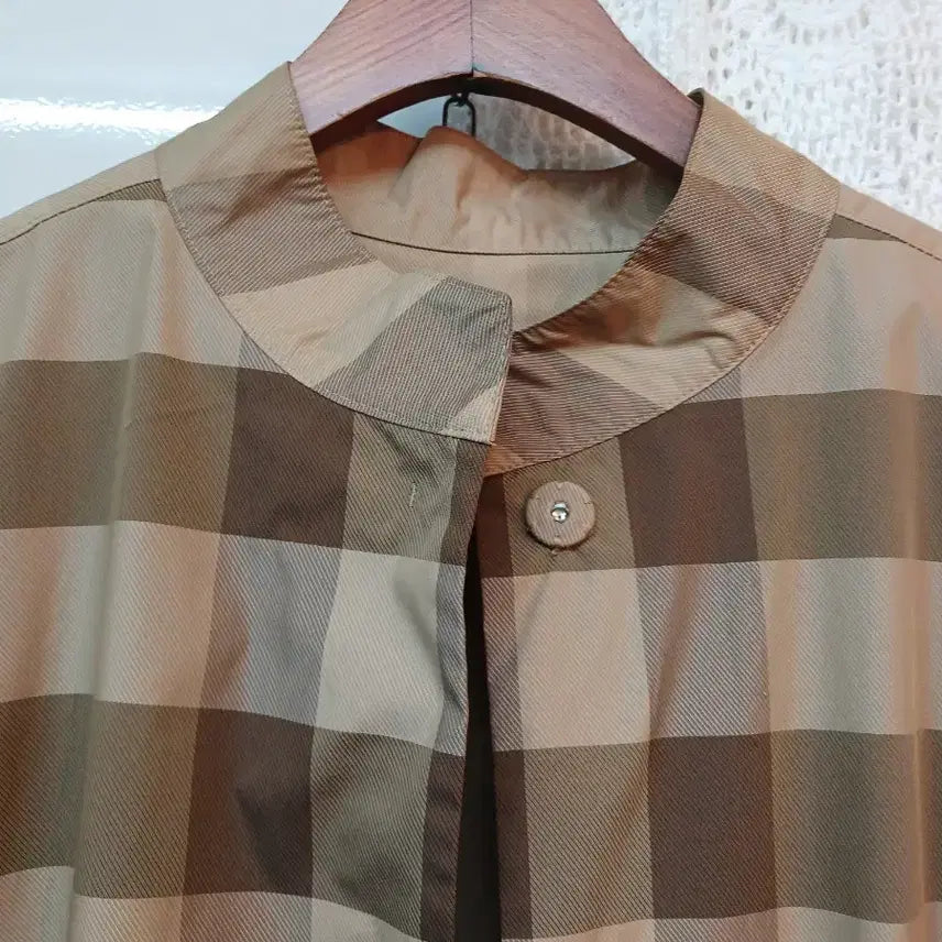 [SOLD OUT] 지센 체크 패턴 하프 코트 90