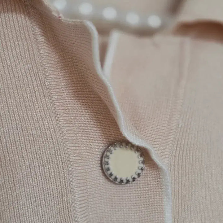 [BUNJANG] Beige Collar Neck Short Sleeve Knit 66 Size / 66새옷)베이지 카라넥 반팔 니트 66사이즈