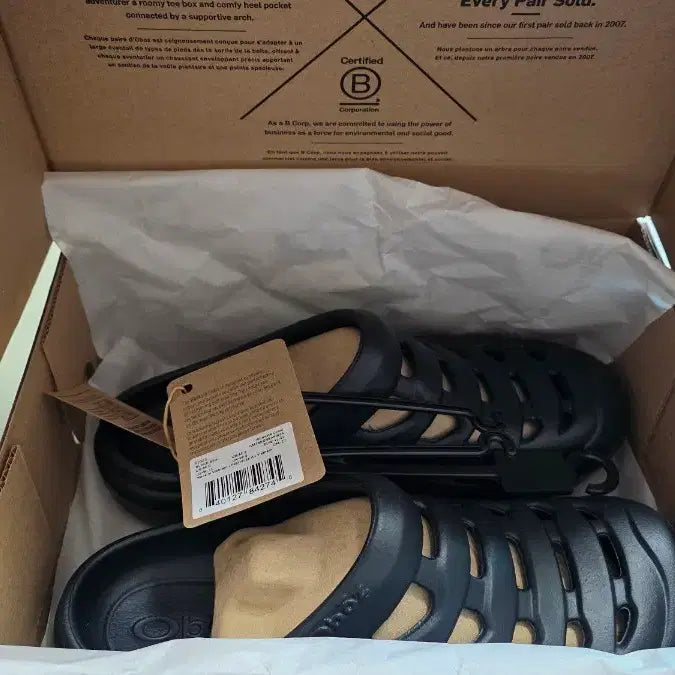 [BUNJANG] Oboz Wakata Outdoor Slippers Black 270mm / 오보스 와카타 아웃도어 슬리퍼 검정 새상품 270mm