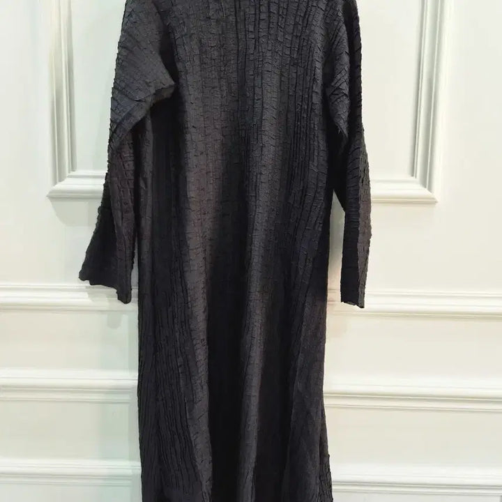 [BUNJANG] Pleats Please Black Long Pleated Cardigan / 플리츠  플리즈.  블랙 롱 플리츠 가디건