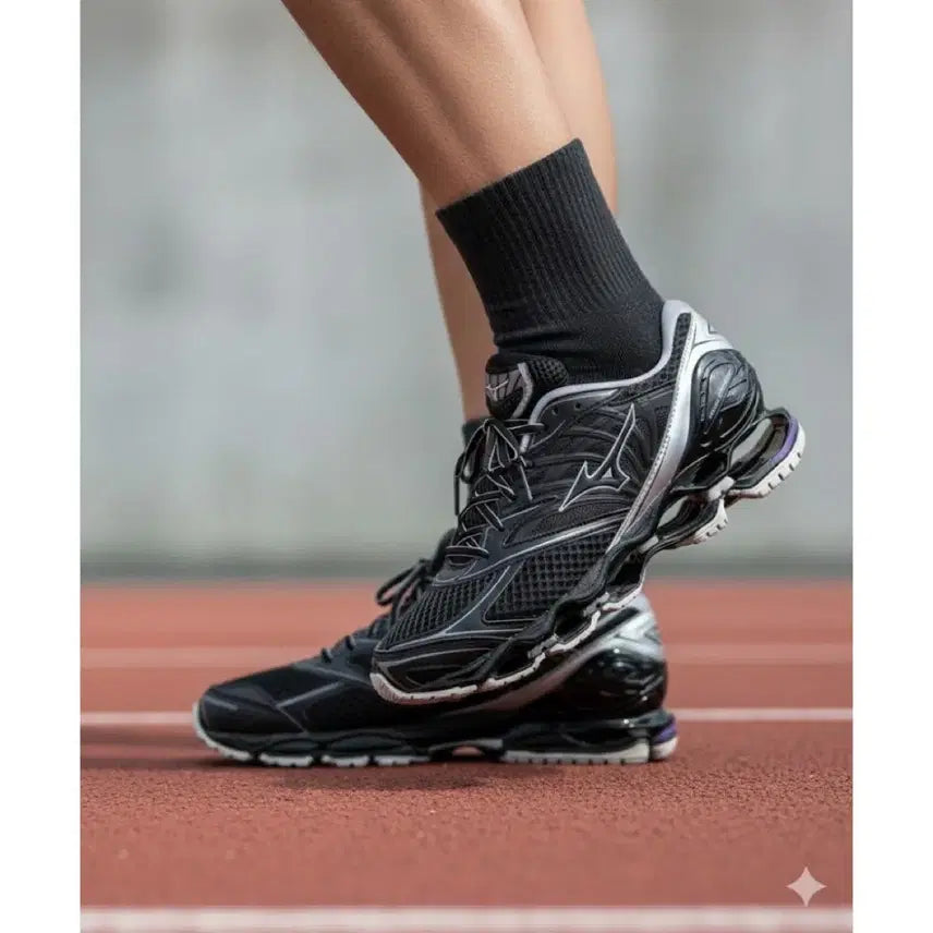 [BUNJANG] Mizuno Wave Prophecy LS Black Silver Purple Haze Running Shoes / 미즈노 웨이브 프로페시 LS 블랙 실버 퍼플 헤이즈