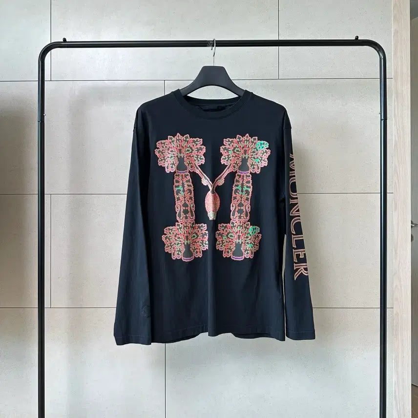 [BUNJANG] Moncler 1952 Logo Long Sleeve T-Shirt Black M / 몽클레어 1952 로고 긴팔 티셔츠 블랙 M