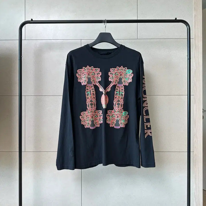 [BUNJANG] Moncler 1952 Logo Long Sleeve T-Shirt Black M / 몽클레어 1952 로고 긴팔 티셔츠 블랙 M