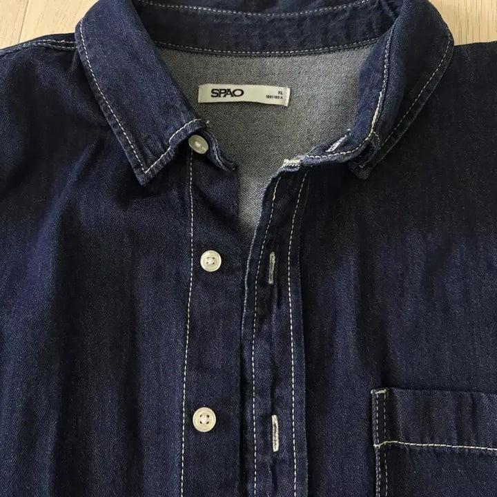 [SOLD OUT] 스파오 반팔 청남방 데님셔츠 팝니다-XL