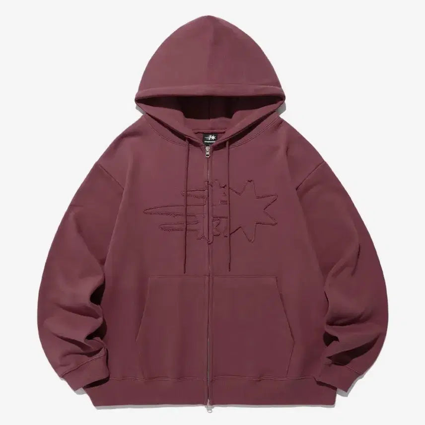 [BUNJANG] Nice Ghost Club 3star Logo Hoodie S / 나이스고스트클럽 3star 로고 후드집업 S