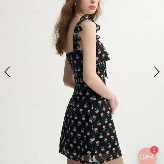 [BUNJANG] Cindene Romantic V-Neck Mini Dress / 신스덴 로맨틱 브이넥 미니원피스