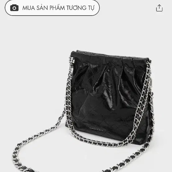 [BUNJANG] Charles &amp; Keith Duo Double Chain Large Hobo Bag / 찰스앤키스 듀오 더블 체인 라지 호보백 블랙(라지)
