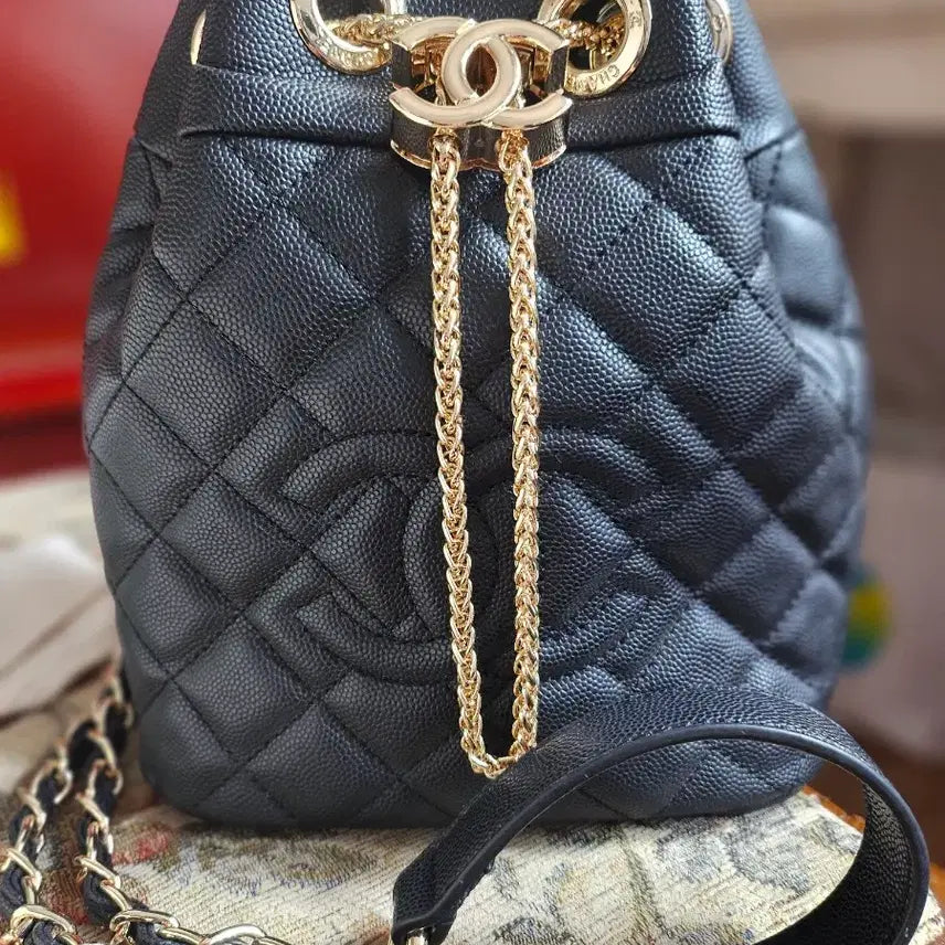 [BUNJANG] Quilted Chain Shoulder Bag / 복조리 퀼팅 체인 숄더백