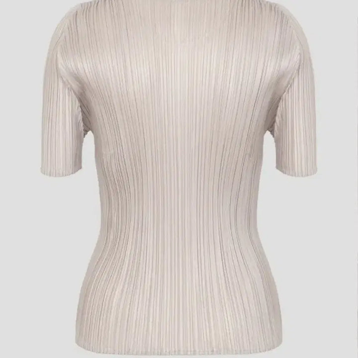 [BUNJANG] Issey Miyake Pleats Please New Colorful 4 Top Greige Size 3 / 이세이미야케 플리츠플리즈 탑 뉴컬러풀4 탑 그레이지 3사이즈