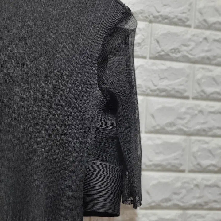 [BUNJANG] Pleated Dot Black Dress / 플리츠 도트 블랙 원피스