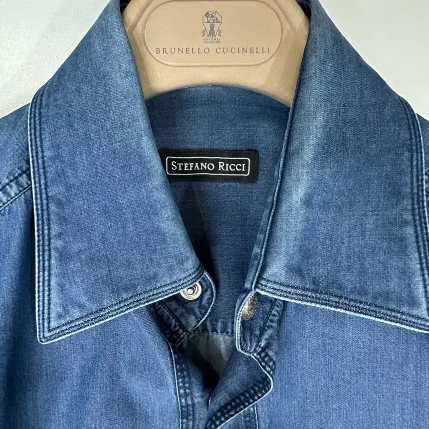 [BUNJANG] Stefano Ricci Button Embellished Denim Pants / 스테파노리치 새상품 버튼장식 프런트 데님팬츠 국내 M~L