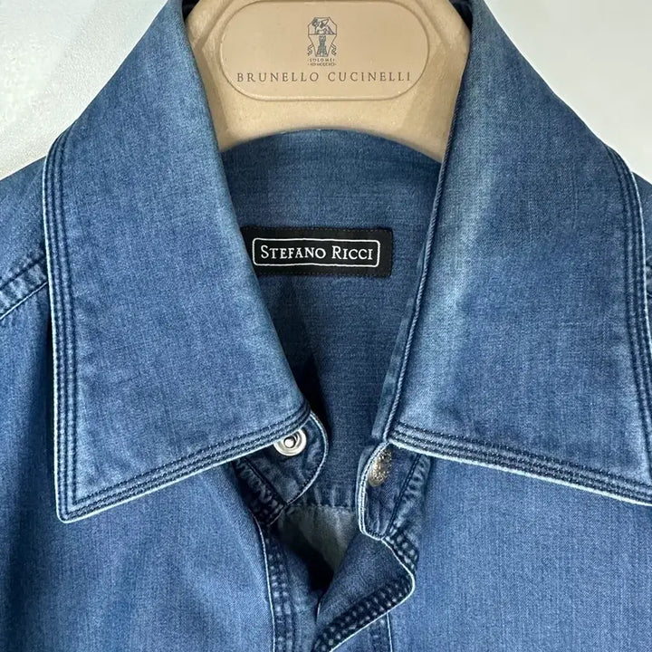 [BUNJANG] Stefano Ricci Button Embellished Denim Pants / 스테파노리치 새상품 버튼장식 프런트 데님팬츠 국내 M~L
