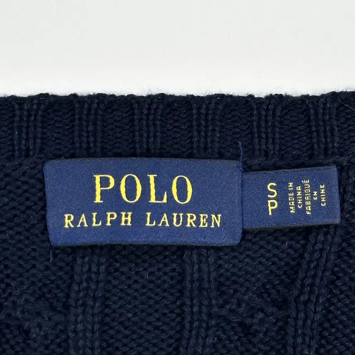 [BUNJANG] Polo Ralph Lauren Classic Cable Knit Sweater Navy (Women&