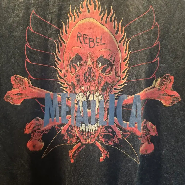 [BUNJANG] Metallica Stone Washing T-Shirt / 메탈리카. 스톤 워싱. 티셔츠.