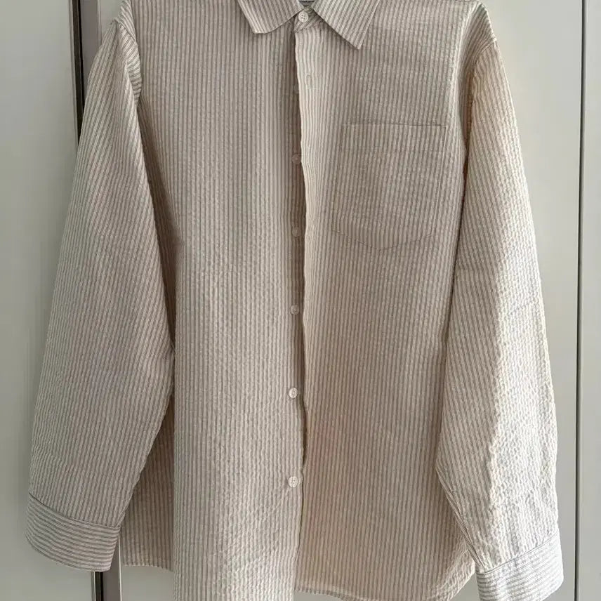 [BUNJANG] MERGO Seersucker Stripe Shirt / MERGO 메르고 시어서커 스트라이프 셔츠