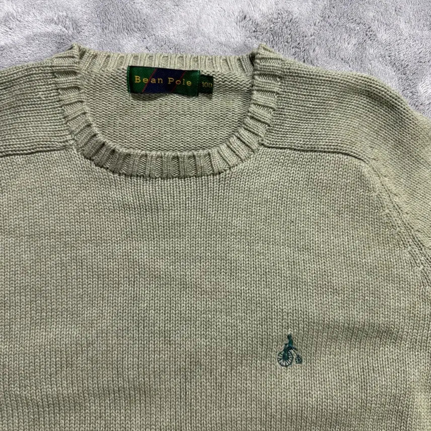 [BUNJANG] Beanpole Olive Knit Sweater / 빈폴 올리브 니트