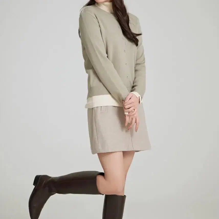 [BUNJANG] Spao Wool Mini Skirt / (1회 착용)스파오 모직 겨울 베이직 미니 스커트