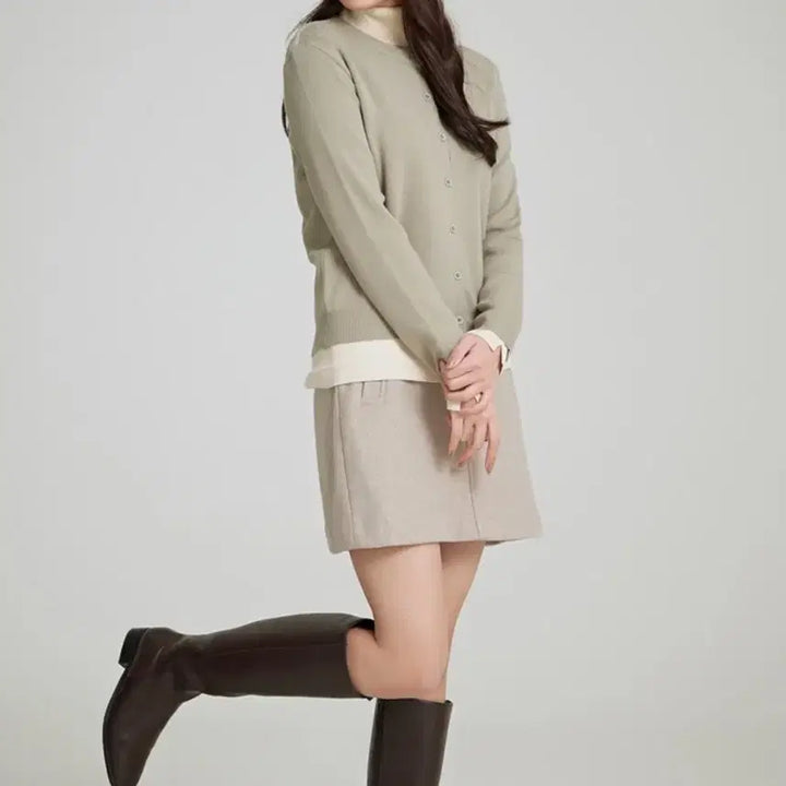[BUNJANG] Spao Wool Mini Skirt / (1회 착용)스파오 모직 겨울 베이직 미니 스커트
