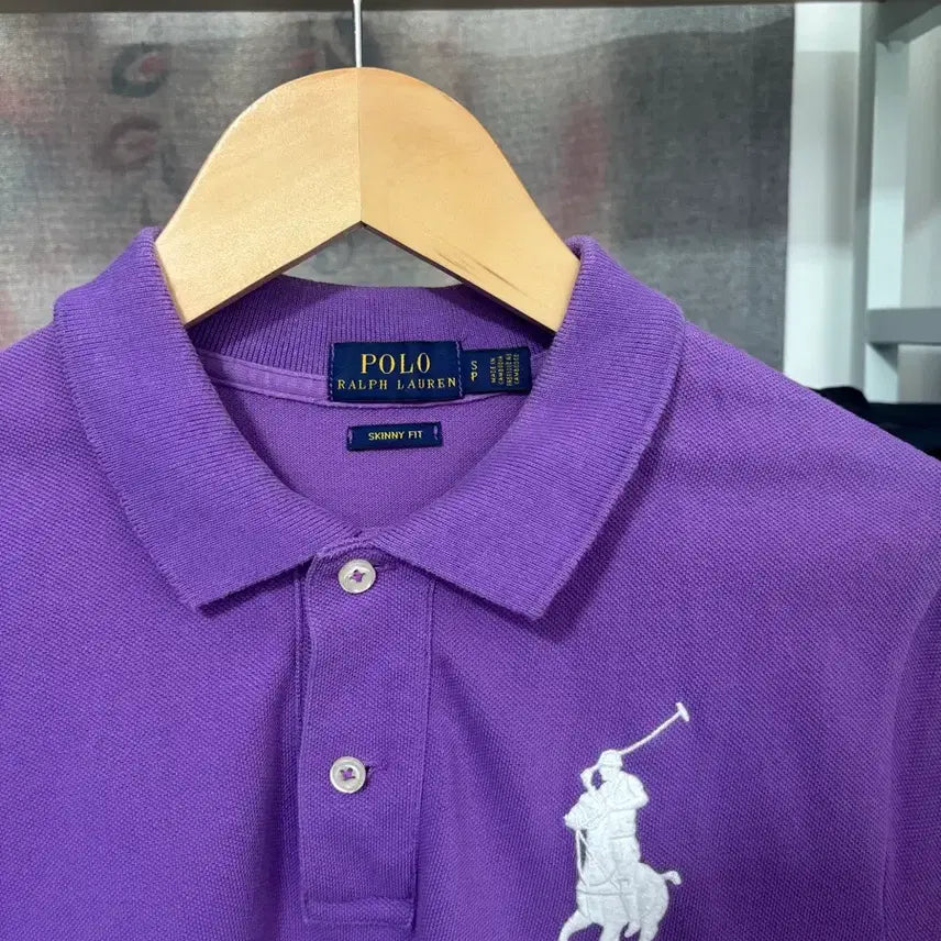 [BUNJANG] Polo Ralph Lauren Purple Polo Shirt / 폴로 랄프로렌 퍼플 카라 티셔츠 빅포니
