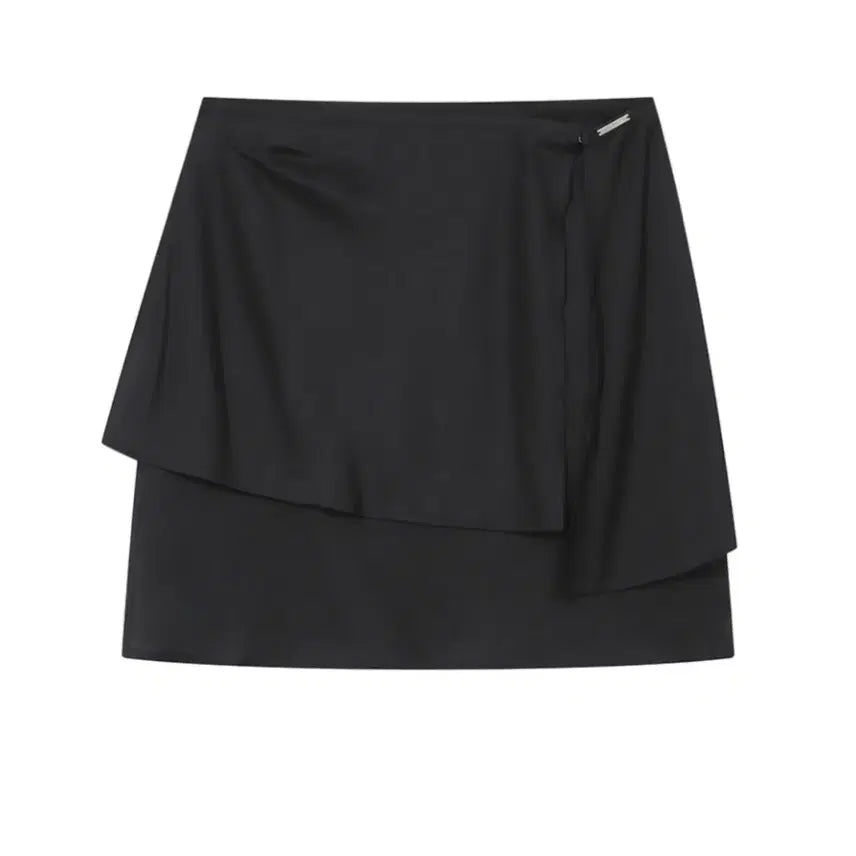 [BUNJANG] Miseki Seoul Layered Skirt Black / 미세키서울 레이어드 스커트 블랙
