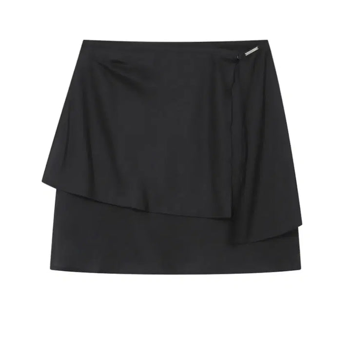 [BUNJANG] Miseki Seoul Layered Skirt Black / 미세키서울 레이어드 스커트 블랙