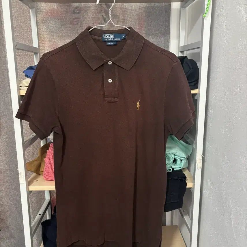 [BUNJANG] Polo Ralph Lauren Polo Shirt Brown M / 폴로 랄프로렌 카라티 브라운 M