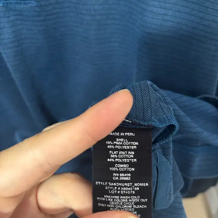 [BUNJANG] Theory Blue Short Sleeve Polo Shirt / Theory 띠어리 블루 반팔 카라티 M