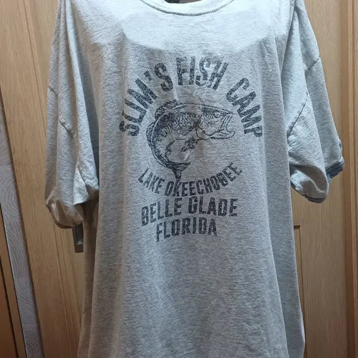 [BUNJANG] Wild Donkey Slims Fish Camp Vintage T-Shirt XL / 이태리 와일드 동키 슬림스 피쉬 캠프 빈티지 반팔티셔츠 XL