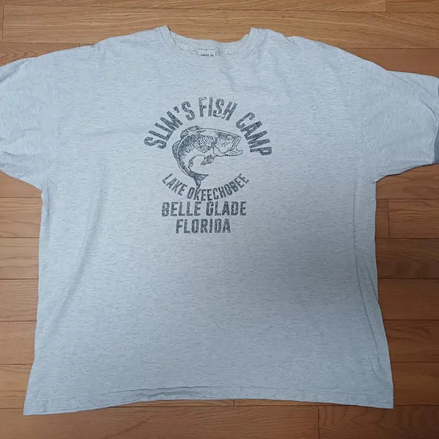 [BUNJANG] Wild Donkey Slims Fish Camp Vintage T-Shirt XL / 이태리 와일드 동키 슬림스 피쉬 캠프 빈티지 반팔티셔츠 XL