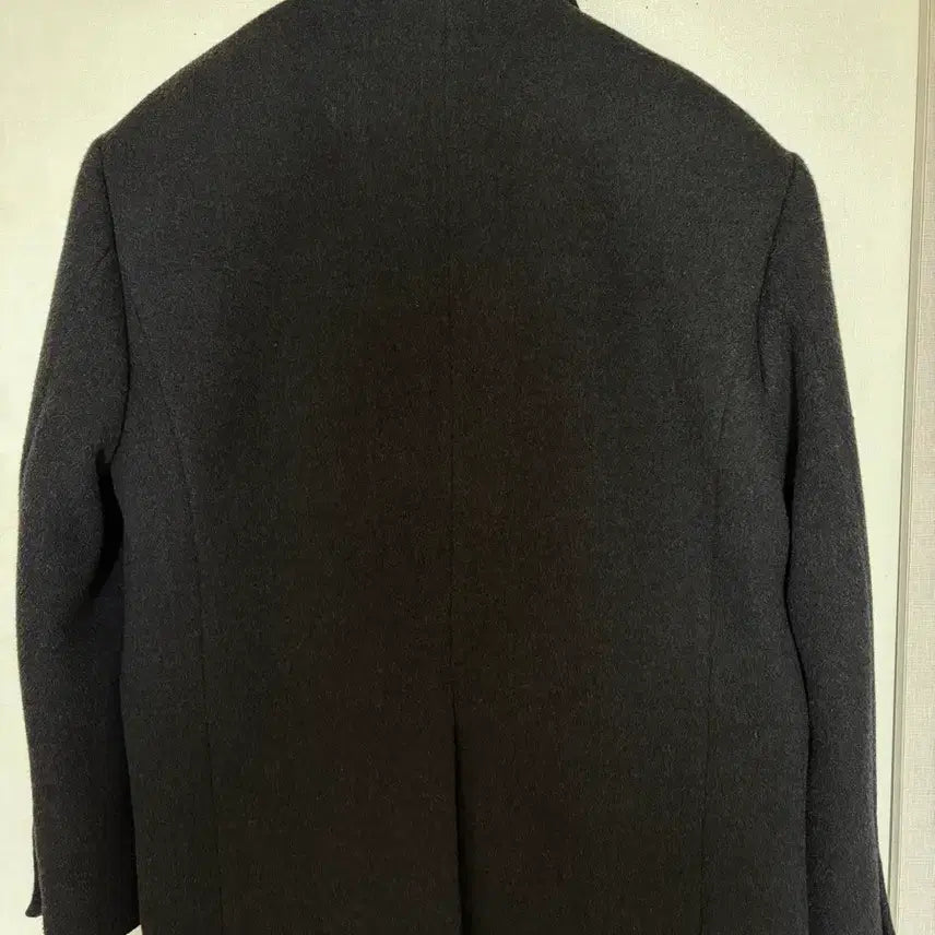 [BUNJANG] MAZONE Cashmere Double Half Coat Charcoal / 마조네 캐시미어 더블 하프코드 챠콜