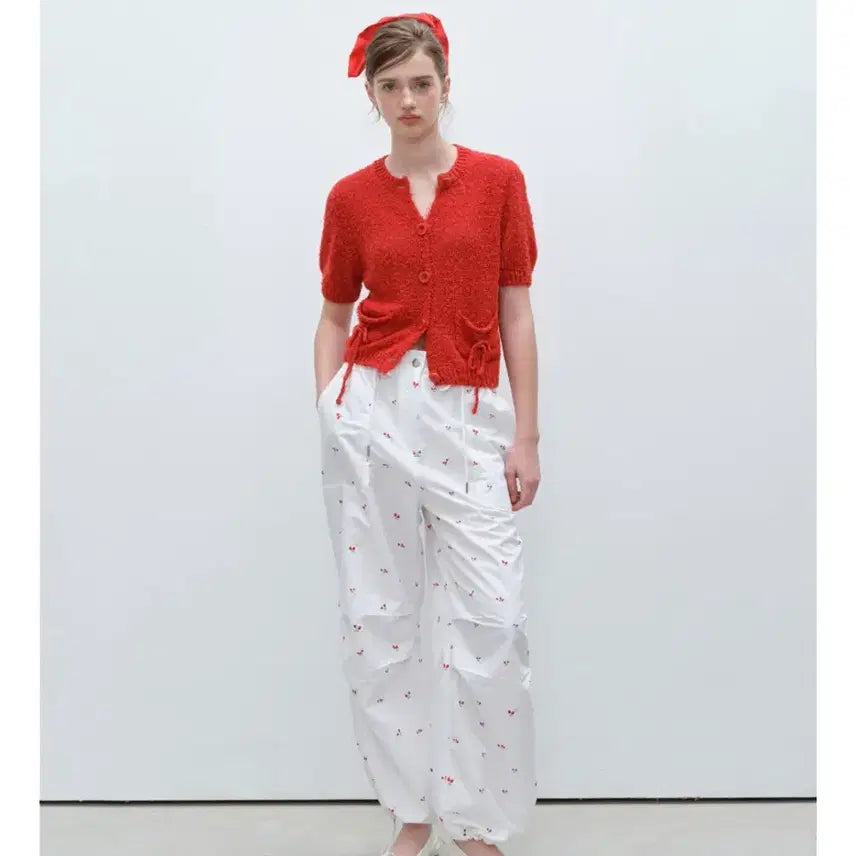 [BUNJANG] The Oyu Cherry Pattern Jogger Pants / 더오유 체리 조거 팬츠
