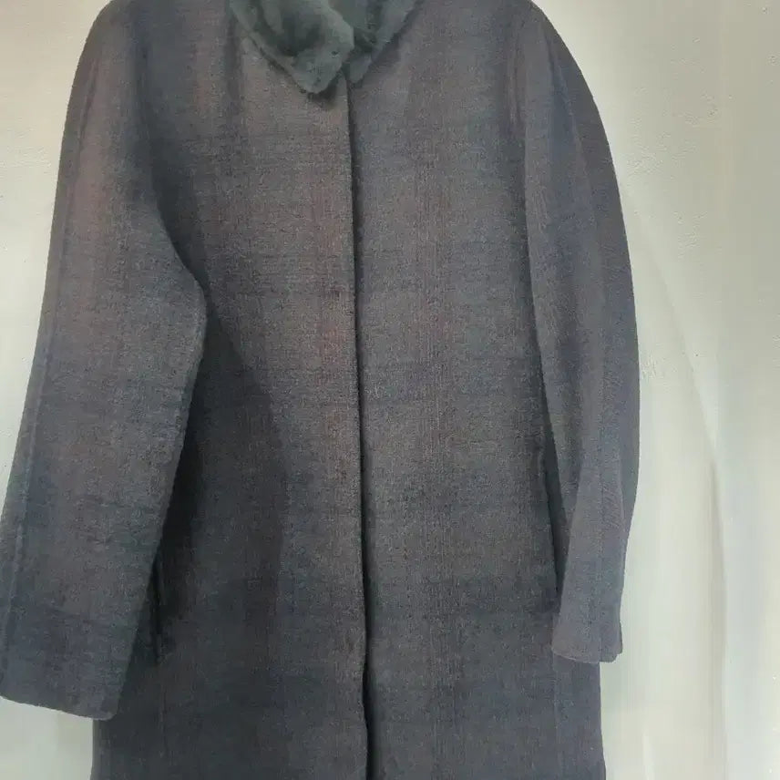 [BUNJANG] Sejeong Daily List Natural Mink Collar Wool Coat / 세정 데일리스트 천연밍크카라 모89%코트