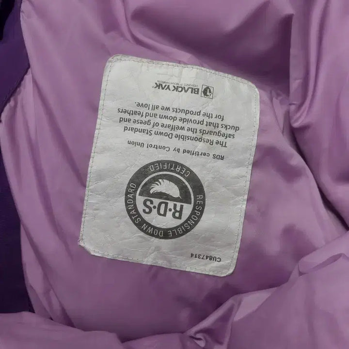 [BUNJANG] Black Yak Purple Hooded Duck Down Puffer Jacket / 블랙야크 퍼플 후드 퍼 오리털 패딩 점퍼