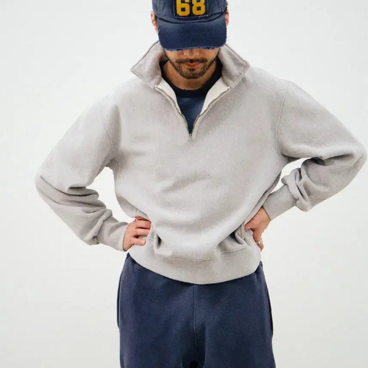 [SOLD OUT] [L] 처칠롬퍼 하프집 풀오버 빈티지 그레이