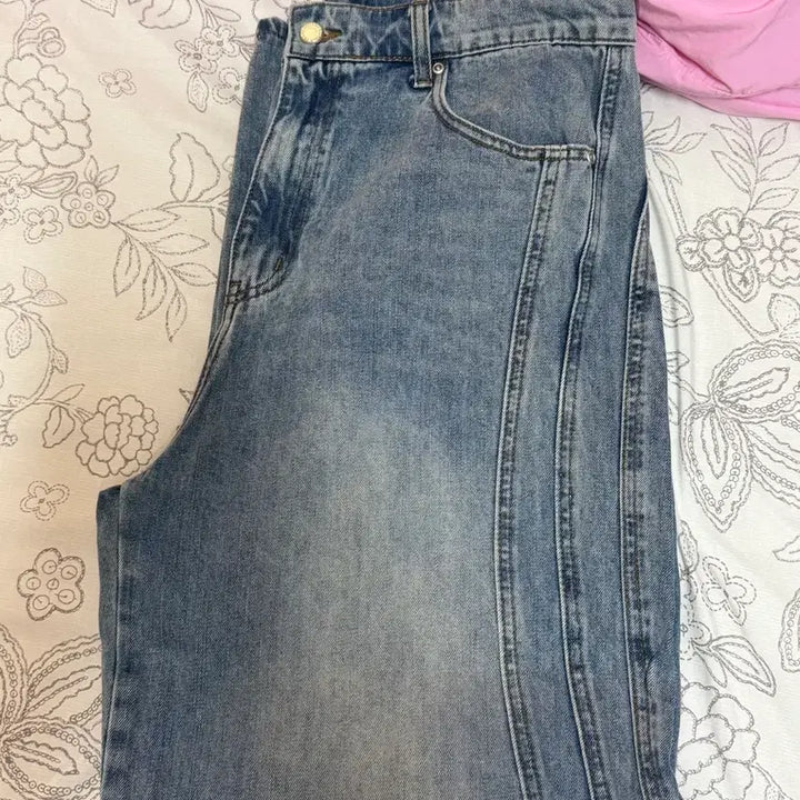 [BUNJANG] IntempoD Long Triple Cut Denim Pants - Water Blue (XL) / 인템포디 롱 트리플 컷 데님 팬츠_워터블루 XL(한번착용)