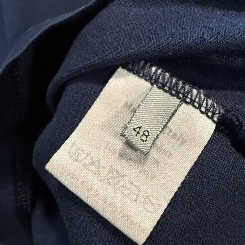 [BUNJANG] Dior Bee Embroidery V-Neck T-shirt Navy / 48 디올 DIOR 벌 자수 브이넥 반팔 티셔츠 네이비