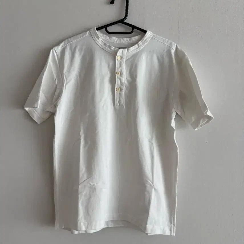 [SOLD OUT] 브론슨 10.6 oz 헨리넥 반팔 (화이트,L)