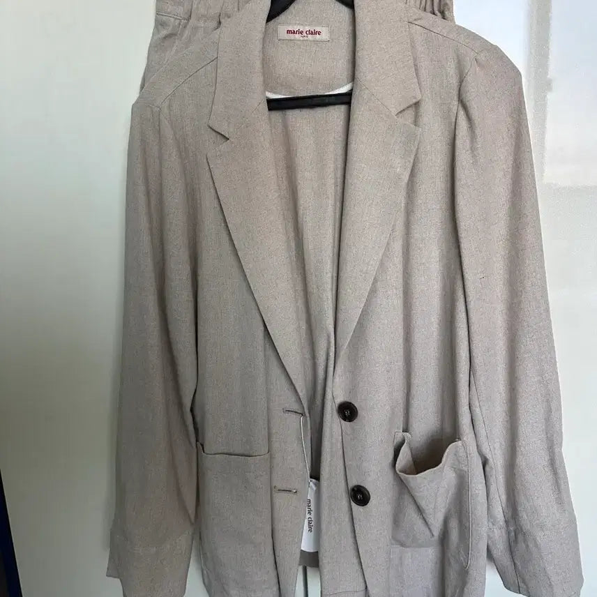 [BUNJANG] Marie Claire Cha Jung Won Linen Set / 차정원 마리끌레르 린넨 셋업