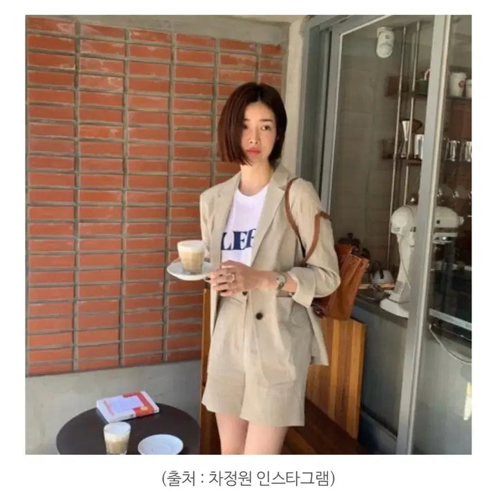 [BUNJANG] Marie Claire Cha Jung Won Linen Set / 차정원 마리끌레르 린넨 셋업