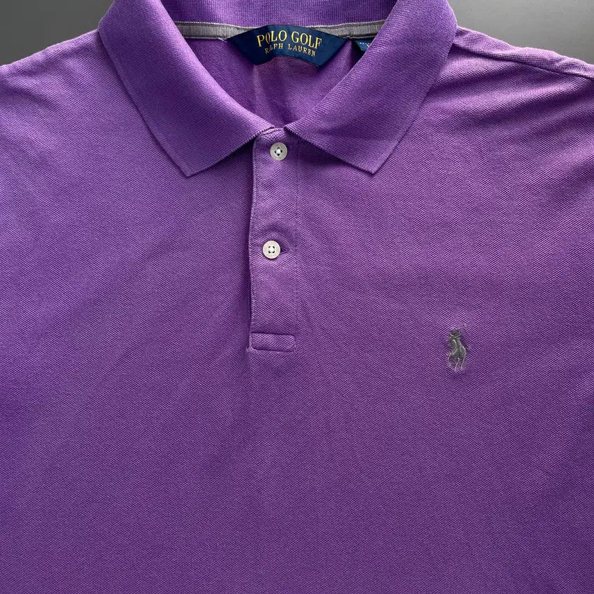[BUNJANG] Polo Golf Cotton Purple Polo Shirt / [L] 폴로 골프 코튼 카라 반팔 티셔츠