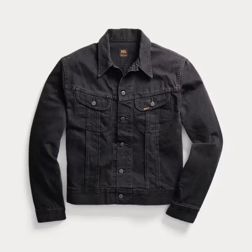 [SOLD OUT] (L) 더블알엘 LOT 271 데님 트러커 자켓 블랙